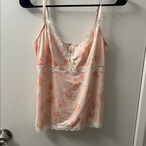 Jessica Simpson Peach Lace Butterfly Cami
